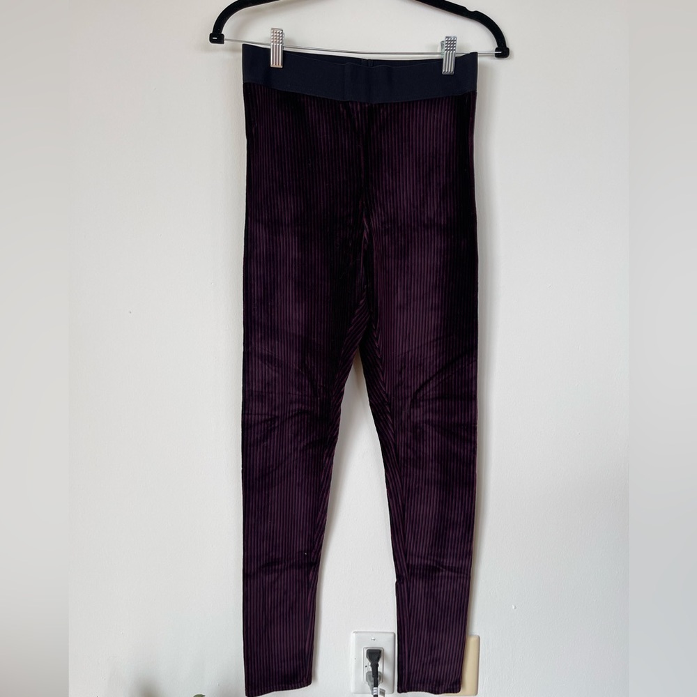 Free People purple/black leggings. High rise (S)